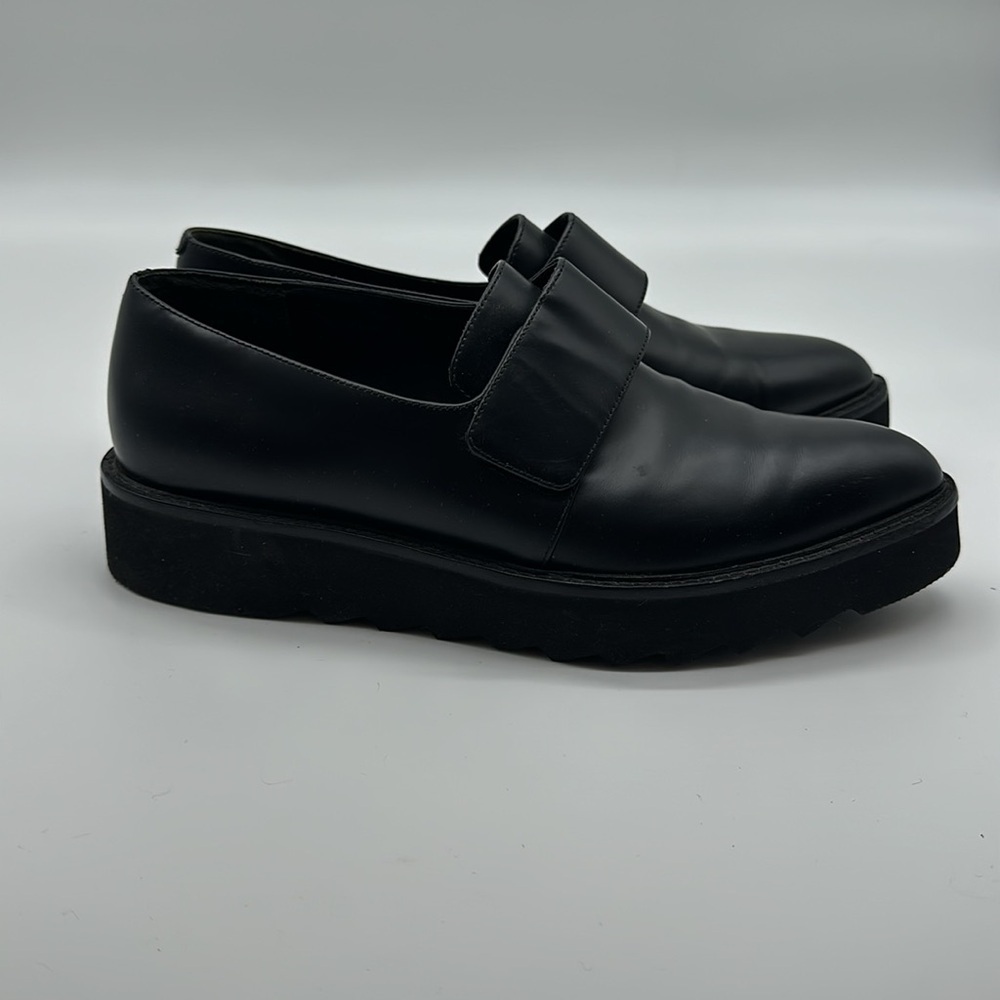 VINCE Women's Size 8 US Black Ames Leather
Creeper Loafers Platform Point Toe - Picture 10 of 13
